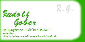 rudolf gober business card